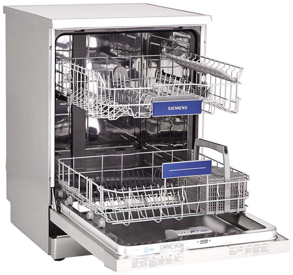 Image of Siemens SN26L800IN Freestanding Dishwasher (12 Place Settings, Silver)