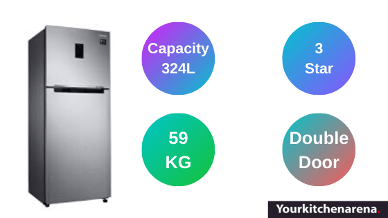Image of Samsung 324 Litres Frost Free Double Door 3 Star 2020 Convertible Refrigerator