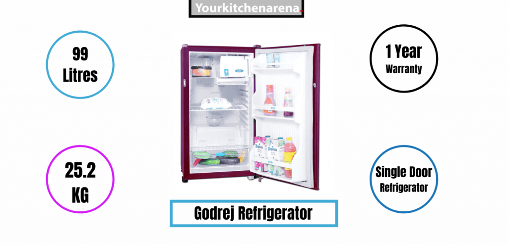 Image of Godrej 99 Litres Direct Cool Single Door Refrigerator 