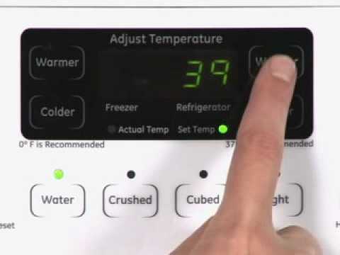 Image of setting the right temperature of the fridge