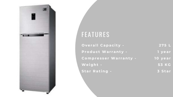 Image of Samsung 275 L Double Door Refrigerator