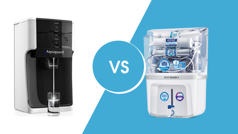 Featured Image of Kent vs Aquaguard Water Purifiers in India 2020