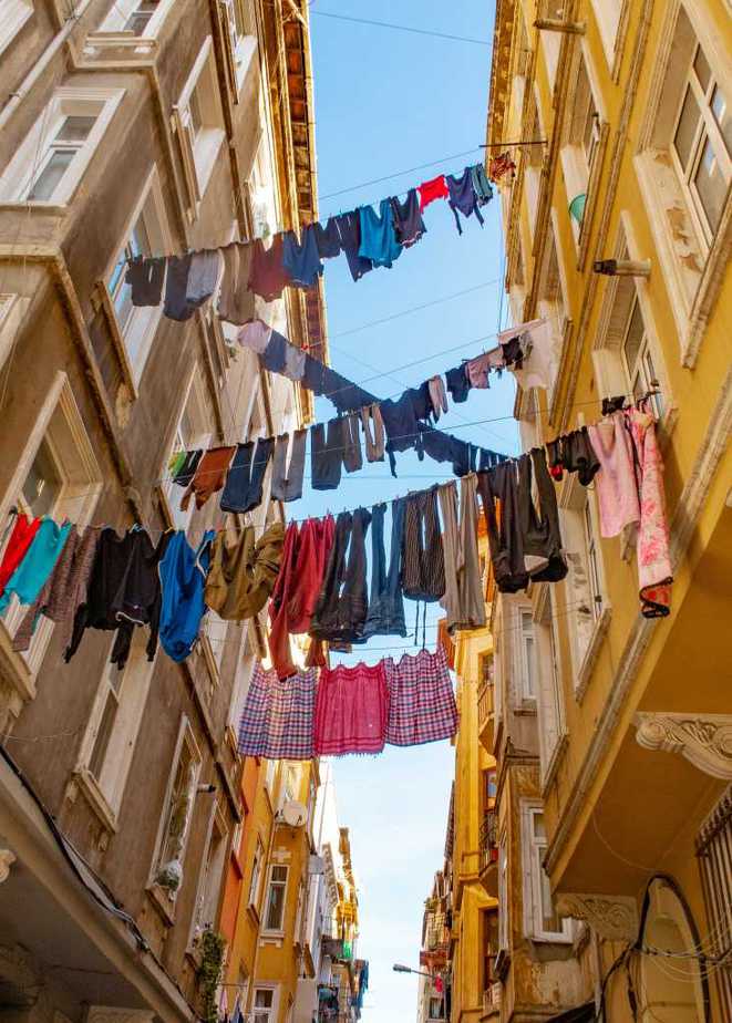 Image of hanging clothes